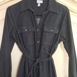 Denim maternity dress